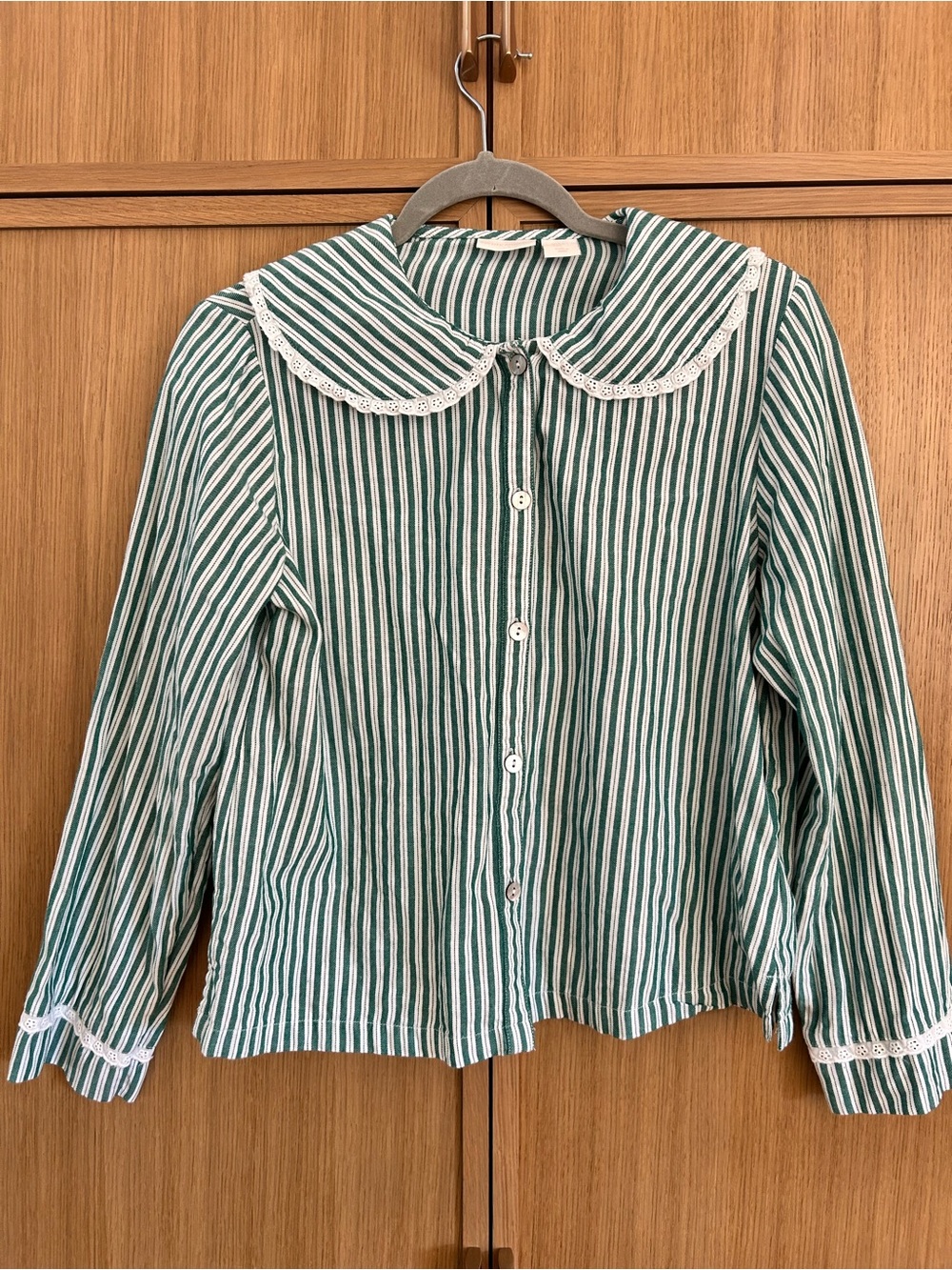 Rachel Ashwell Green Striped Pajama Top